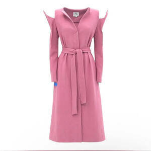 Julia Allert Fashion Long Button Up Dress Rose Size Medium